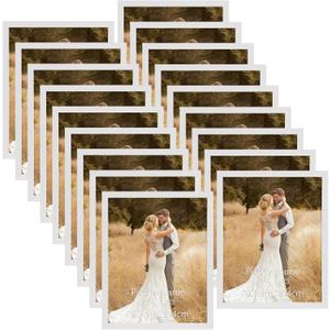 WIFTREY 8x10 Picture Frame Set of 18, Multi Photo Frames 8 by 10 Bulk for Wall Hanging or Tabletop Display, White