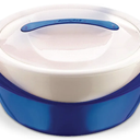 Pinnacle Large Insulated Casserole Dish with Lid 3.6 qt. Elegant Hot Pot Food Warmer/Cooler -Thermal Soup/Salad Serving Bowl Stainless Steel Hot Food Container–Best Gift Set for Moms –Holidays Blue