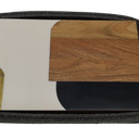 Handicrafts Home Decorative Storage Box, Keepsake Box Jewellery Organiser Abstract Wood Box, Handmade Wooden Jewelry Box with Resin & Brass Inlay, Memory Box for Home Decor, Coffee Table 8x5x2