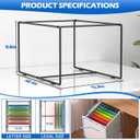 2 Sets Legal/Letter Size Hanging File Folder Frame,Fit Size Over 9.6H/16.16L File Cabinet Rail/Drawer/Inserts,Hanging File Holder,Desk Organizer for Accessories,Filing Box Anti-Scratch/Rusty