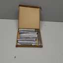 PATIKIL 6" Tall Candle Covers Sleeves, 10Pcs Metal E12 Chandelier Socket Sleeves with Insulation Heat Shrinkable Flame Retardant Tube Bulb Light Base Holder for Lamps, Black