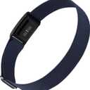 Stretchy Nylon Arm Band, Soft Breathable Elastic Adjustable Bicep Band with Case Compatible with Whoop 5.0 (Midnight Blue)