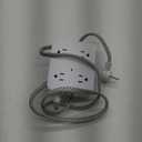 Surge Protector Power Strip - HANYCONY 8 Outlets 4 USB (2 USB C) Charging Ports, Multi Plug Outlet Extender, 5Ft Braided Extension Cord, Flat Plug Wall Mount Desk Charging Station for Home Office ETL (White)
