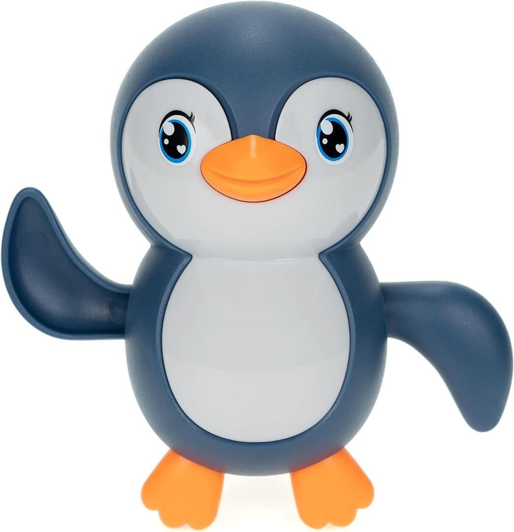DUCKBOXX XX Bath Toys Wind up Backstroke Swimming Penguins for Kids 18M+ (Blue)