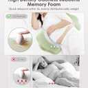 Memory Foam Pregnancy Pillows for Sleeping, Side Sleeper Maternity Pillow Support for Back Belly HIPS, Adjustable Wedge Pillow for Pregnant Women, Side Sleeping Pregnant Pillows with Pillowcase