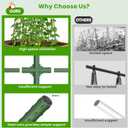 Cucumber Trellis for Raised Bed, U-Shape Garden Trellis for Climbing Plants Outdoor, Metal Arch Vegetables Trellis, Plant Support for Grape Vine Beans Squash Peas Flower