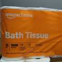 Amazon Basics 1000 Sheet 1-Ply Bath Tissue, 48 Rolls (4 Packs of 12), Septic Safe