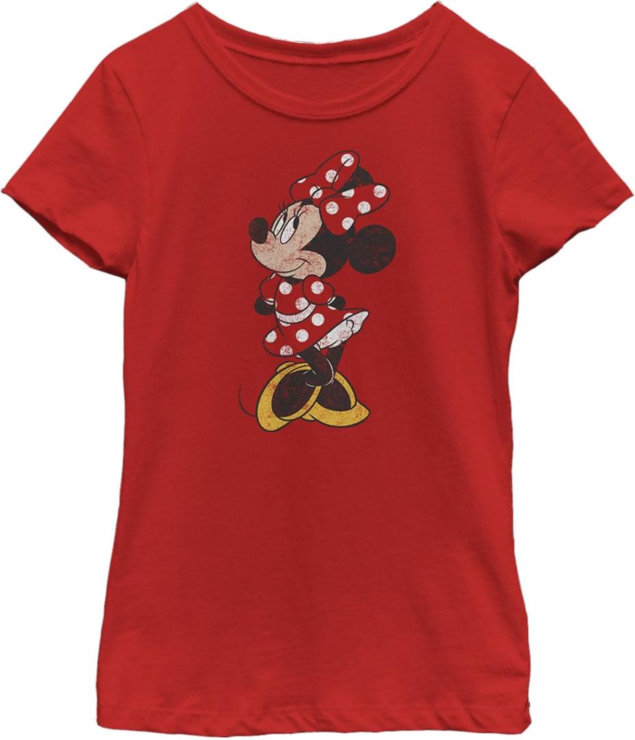 Disney Girls' Modern Vintage Minnie (Medium, Red)