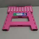 Dyforce Folding Step Stool 9 Inch, Kids Step Stool, Heavy Duty Step Stools for Adults, Compact Foot Stools, Light-Weight Toddler Step Stools for Kitchen, Bathroom, Holds Up to 300 lbs (Pink)