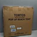 TOBTOS UPF 50+ Pop Up Beach Tent, Easy Set Up Beach Umbrella, Sun Shelter for 2-3 People UV Protection Portable Sunshade, Baby Canopy Cabana, Lightweight with Carry Bag, One Size