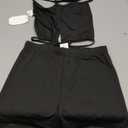 SOLY HUX Women's Sexy 2 Piece Outfits Criss Cross Halter Tie Back Crop Top and Biker Shorts Set, Size: S