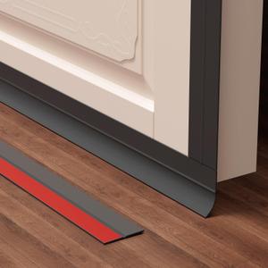 Weather Stripping Door Seal, 2 Inch Silicone Strip for Side and Bottom Gaps, Insulation for Door Frame and Window (20ft) (Black)