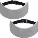 JenPen 2 Sets Headrest Travel Pillow Neck Pillow for Airplane Travel Functional Head Straps Neck Brace for Sleeping on Airplane Car(Gray)