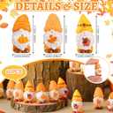 60 Pcs Thanksgiving Gnome Decor Pumpkin Gnome Decorations Maple Leaf and Acorn Figures Resin Figures for Thanksgiving Fall Table Decor Vase Filler Dollhouse Fairy Garden Fall Cake Decoration