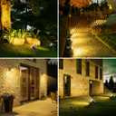 Solar Spot Lights Outdoor, [76 LED/10 Pack] Solar Lights Outdoor IP65 Waterproof, 3 Modes Solar Powered Landscape Spotlights for Garden Yard Outside Patio Pathway Pool(Warm White)