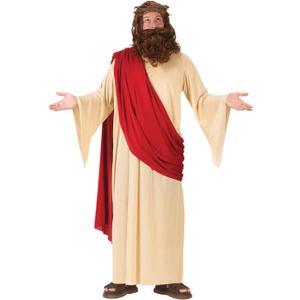 Fun World Jesus Christ Costume,Wig, Beard Complete Set