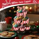 Vesici 200 Pcs Christmas Cupcake Liners and 200 Pcs Cupcake Toppers Candy Pattern Baking Cups Cake Wrappers Greaseproof Muffin Liners for Christmas Holiday Birthday Theme Party Supplies