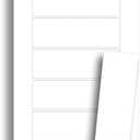 White Printable Bookmarks - Blank Printing Paper for Inkjet & Laser Printers - Heavyweight 80lb Cover Cardstock - 2" x 6" Perforated 5 per page - 25 Sheets / 125 Blank