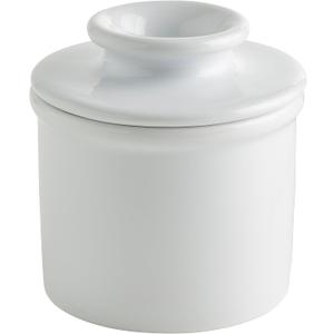 Butter Bell - The Original Butter Bell Crock by L. Tremain, a Countertop French Ceramic Butter Dish Keeper for Spreadable Butter, French Ceramic Butter Dish Keeper, Specialty - Classic White