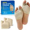 Metatarsal Pads Ball Foot Cushion - 2 Pairs Metatarsal Pads Women & Men with Gel for Morton's Neuroma & Metatarsalgia Pain Relief, Ball of Foot Cushion for Standing, Running, Walking - M