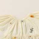 JEELLIGULAR Baby Girl Summer Dress Smocked Flutter Sleeve A-Line Beach Dresses with Back Button Toddler Sundress (Beige)