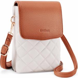 RFID Small Crossbody Purses for Women Quilted Cell Phone Purse with RFID Blocking Credit Card Slots