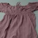 Women's Plus Size Maxi Dress Short Sleeve Smocked Square Neck Tie Front Split A-Line Flowy Long Dresses 2 XL