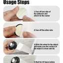 TRVL FIELDER Self Adhesive Caster Wheels for Furniture, Small Casters for Furniture Legs, Low Profile Table Wheels, 28 LBS Load Capacity Per Steel Wheel, Rollers for Kitchen Appliances (16 PCS, Black)