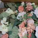 Ling's moment 17.5" Tall Standing Artificial Flowers Arrangements 4pcs Fall Wedding Aisle Runner Chair Decorations Blush & Pink Centerpieces for Ceremony Reception Rose Floral Party Outdoor (Pk-blush Garden)