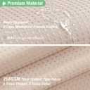 Dynamene Blush Pink Fabric Shower Curtain - Waffle Weave Textured Heavy Duty Cloth Shower Curtains for Bathroom, 256GSM Hotel Luxury Weighted Bath Curtain Set with 12 Hooks,72x72, Blush Pink