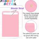 Geyee 100 Pcs Clasp Manilla Envelopes 9 x 12 Inch Gummed Colored Envelopes for Storing or Mailing for Home Office Business Supplies
