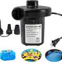 BOMPOW Electric Air Pump for Inflatables Air Mattress Pump Bed Pool Toy Raft Boat Quick Pump Black (AC Pump(130W))