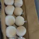 Rotatingpals 12 Pcs Jumbo Beige Velvet Christmas Balls Ornaments Bulk 6 Inch Extra Large Flocked Christmas Tree Ornaments Xmas Bulbs Decorations Giant Hanging for Outdoor Indoor Xmas Home Party 