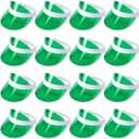 Tarpop Poker Visors Hats Bulk Casino Bingo Visor Casino Dealer Clear Plastic Sun Golf Hats for Women Men (Green)