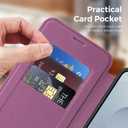 Lunivop Compatible with Samsung Galaxy S25 FE Case 2025 6.7 '' Flip Cover PU Leather RFID Blocking Card Holder Wallet Compatible with Magsafe Magnetic Phone Case for S25 FE (Purple)