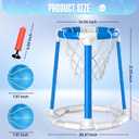 Pool Basketball Hoop Pool Games Pool Toys with 2 Basketballs Floating Basketball Hoop for Pool for Kids & Adults Indoor Outdoor