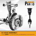 PAROD 2PCS 601009 Front CV Axle Assembly Fit for Cadillac Escalade ESV EXT, Chevy Avalanche 1500 Blazer K1500 Suburban K2500 Silverado Classic Tahoe, GMC Sierra Yukon XL, Drive & Passenger