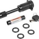 METOWARE Heavy Duty Trailer Hitch Pin Lock, 1/2" Diameter Lock Pin with 5/8" Adaptor and 8 Anti-Rattle Rubber O-Rings, Fits 2" Receiver Tubes and Class I-V Receivers (1 Pack)