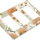 Colorful Paisley Pattern 3 Gang Rocker Light Switch Cover Triple Decora Wall Plate Decorative Switchplate Electrical GFCI Outlet Covers Faceplate for Kitchen Bathroom Farmhouse Home Decor