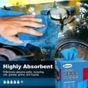 UNIMADE Shop Towels, 100 Sheets Microfiber Cleaning Cloth Commercial Grade Washcloths Lint-Free Bulk Shops Rags for Cars Mechanic Restaurant Garage Housekeeping, 11"x 9", Blue