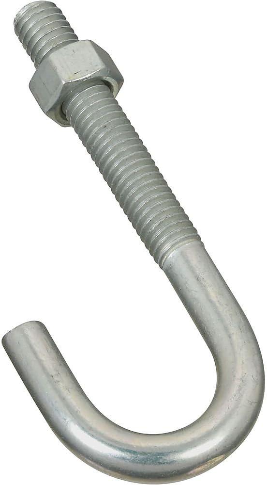 National Mfg Co 3/8X3-3/4 Zinc J Bolt N232 Eye Bolts J-Bolts Hook Bolts (Pack Of 10)