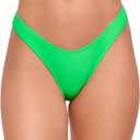 Sports Illustrated Women's Standard Scoop Hipster Bikini Bottom (Medium, Gecko)