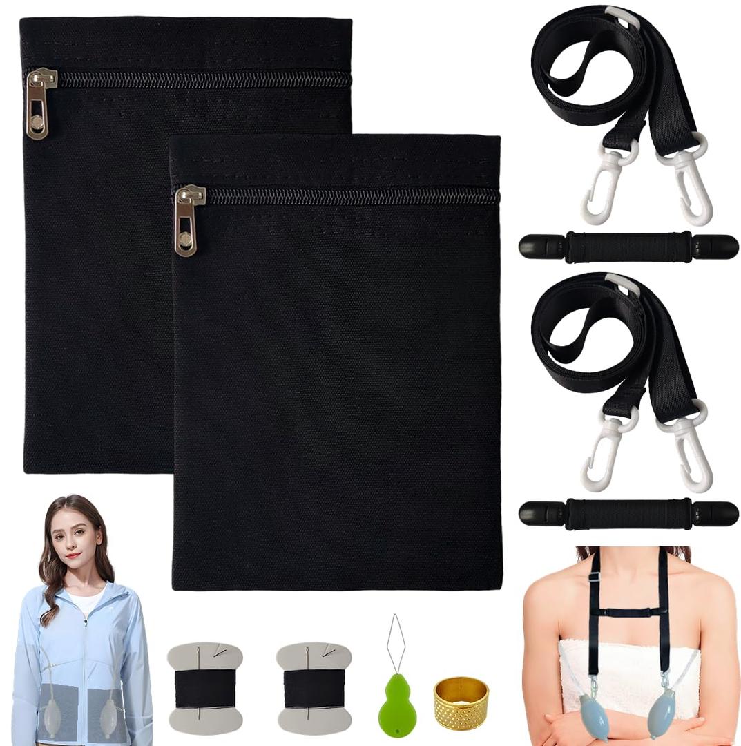 2Set Shower Lanyard for Mastectomy Drain Holder,Drainage Pouch for Mastectomy Recovery,Tummy Tuck/Breast Cancer/Abdominal Debridement Patients Surgical Drain Holder