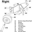 KOOTANS 42" Deck Gauge Wheel Bracket Kit for Husqvarna AYP Poulan Ariens Craftsman 532181040 525509501 YTH22V42 YTH2042 YTH18542 GWN42B Lawn Mowers and Tractors