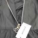 Womens Shirt Dress 3/4 Sleeve Ruffle Mini Dress Half Zipped V Neck Collared A Line Casual Dresses with Pockets Small