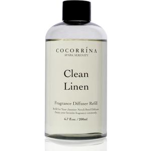 Cocorrna Clean Linen Scented Reed Diffuser Oil with 8 Sticks Fragrance for Bedroom, Bathroom, Oil Diffuser, Home Dcor, 6.7 fl oz. (200 ml)