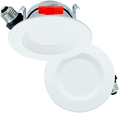 AH Lighting High Performance LED Light, A4/5CCT Dimmable, Baffle Design, 4" Downlight, 9 Watt, 700 Lumens, 5 Color Temperature Adjusment, Easy to Install, ES Qualified, 1 Pack
