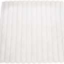 Zerodeko Plush Square Cushion Cover with Wide Edge Soft Throw Pillowcase for Couch and Sofa Invisible Zipper Closure Comfortable Decorative Pillow Case for Living and Bedroom White