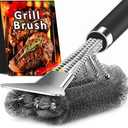 TNTOR Grill Brush with Scraper, 18" Adjustable Handle BBQ Grill Brush for Outdoor Grill, Extra Strong Grill Cleaner Accessories for Grill/Smoker/Gas/Charcoal Grill Cleaning-Gifts for Grill Wizard/Dad