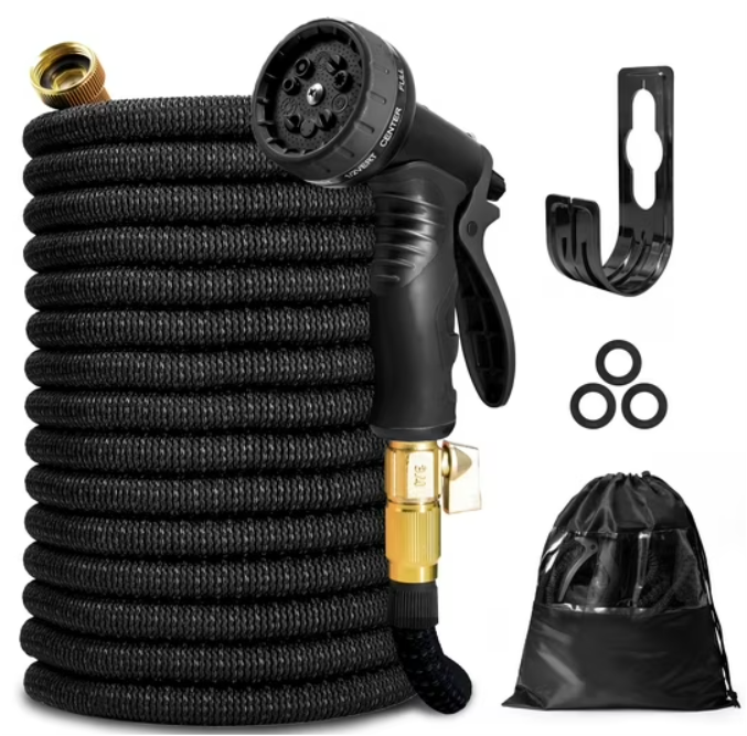 KOTTO Expandable Garden Water Hose 75ft Black